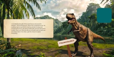 Dinosaurs Are Back: Inside: the tyrannosaurus by the lake