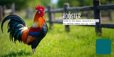 Farm Animals: Inside: the rooster