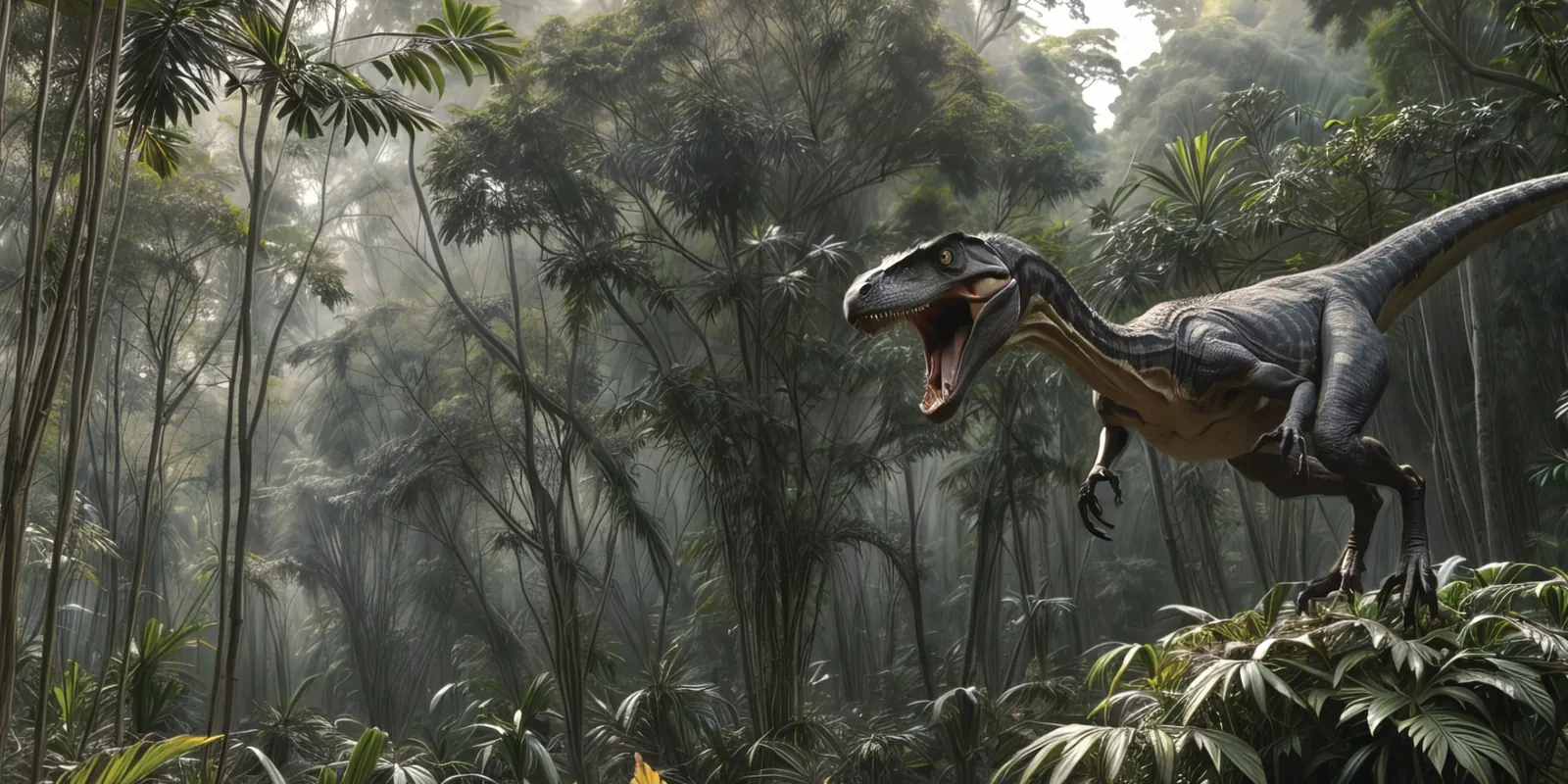 The Velociraptor, the painting from pages 24 and 25 of Dinosaurs Are Back