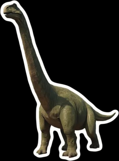 The Brachiosaurus from Dinosaurs Are Back, a paper cut-out