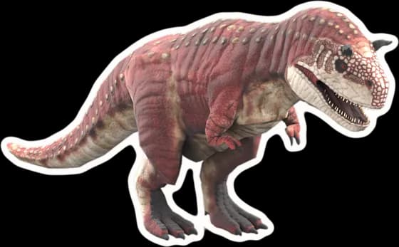 The Carnotaurus from Dinosaurs Are Back, a paper cut-out