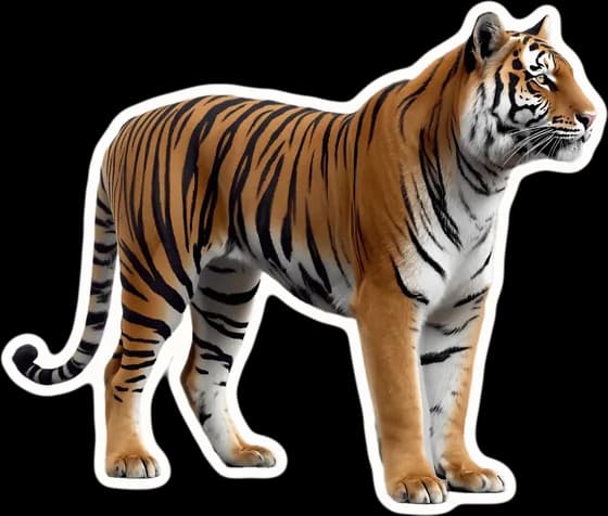 A paper cut-out of a tiger