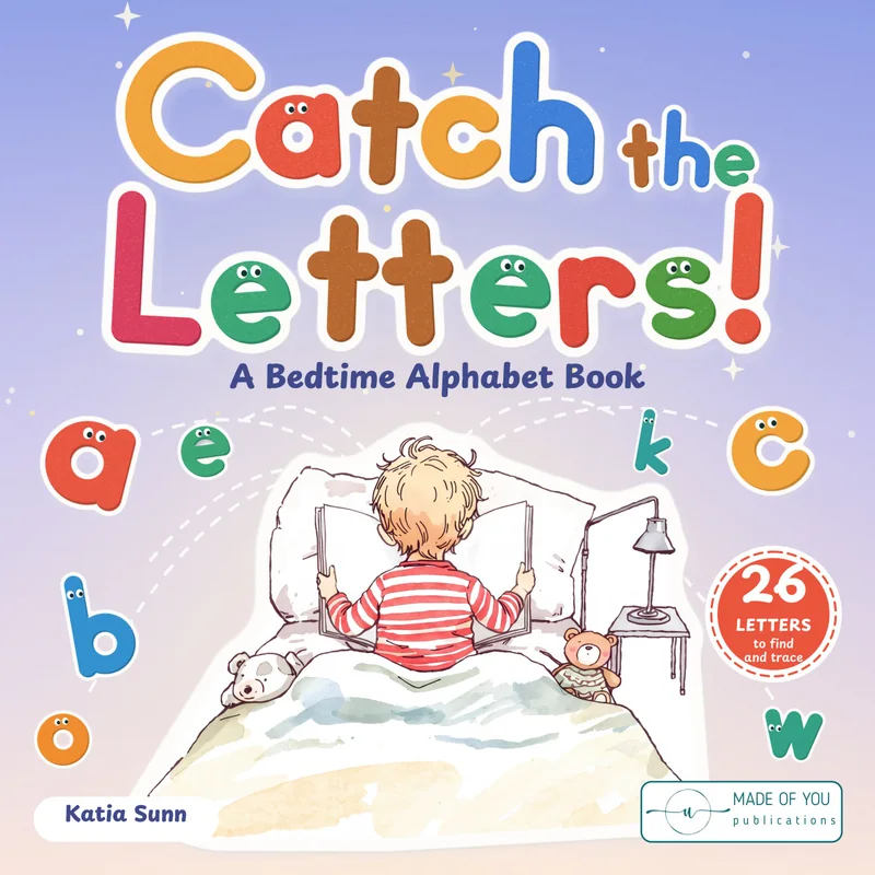 The cover of Catch the Letters! A Bedtime Alphabet Book, by Katia Sunn
