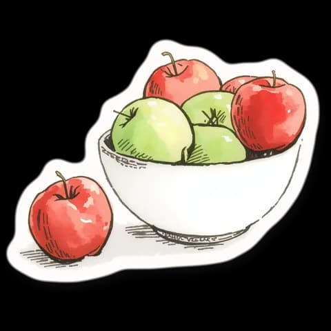 the apple, the picture from the book