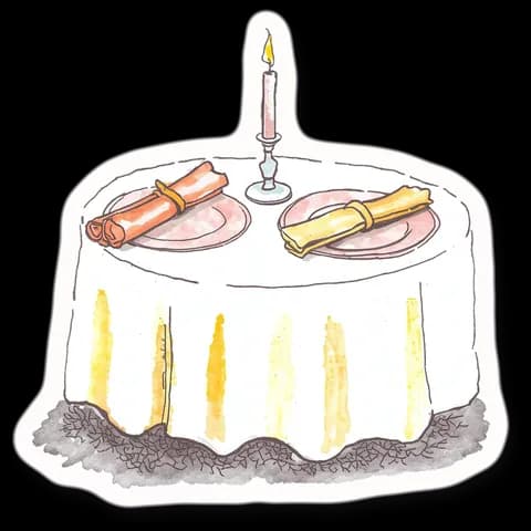 the napkin, the picture from the book