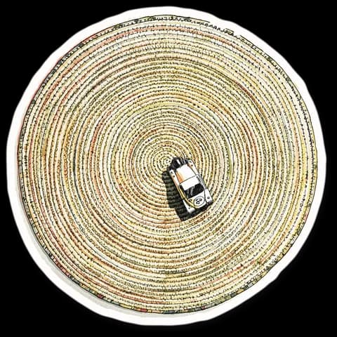 the rug, the picture from the book