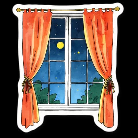 the window, the picture from the book