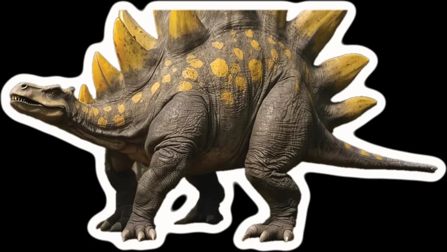 The Stegosaurus, a paper cut-out
