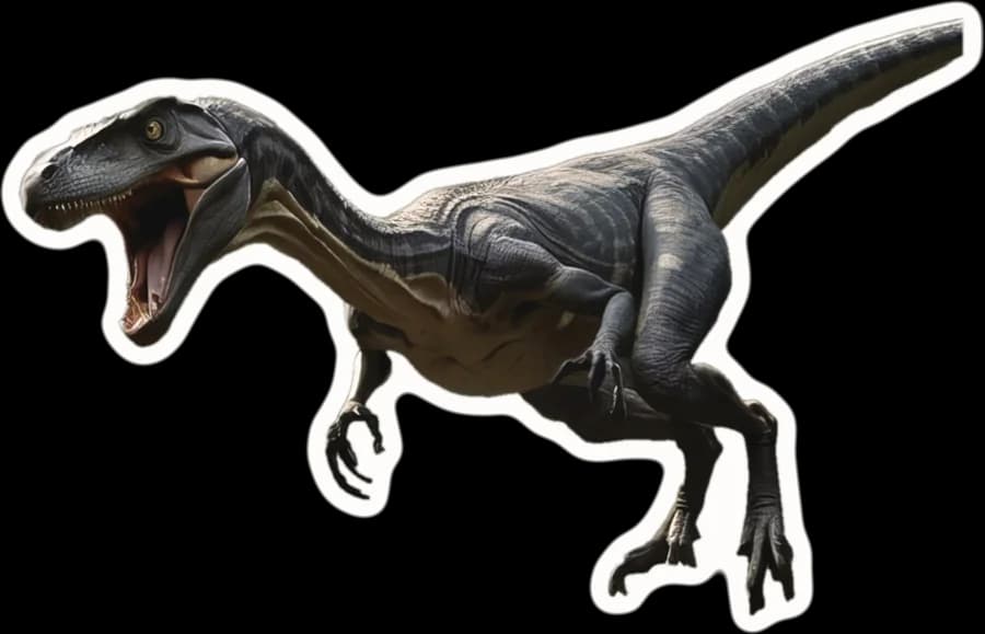 The Velociraptor from Dinosaurs Are Back