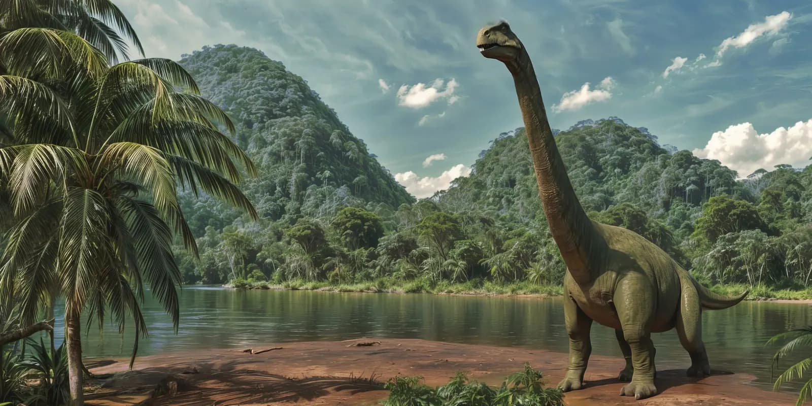 The Brachiosaurus, the painting from pages 28 and 29 of Dinosaurs Are Back