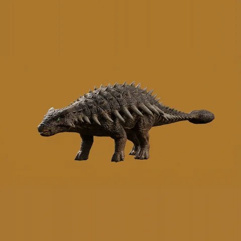 3D ankylosaurus from Dinosaurs Are Back