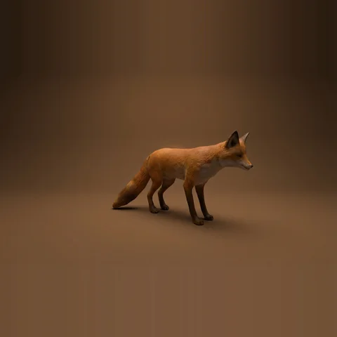 3D fox from Forest Animals