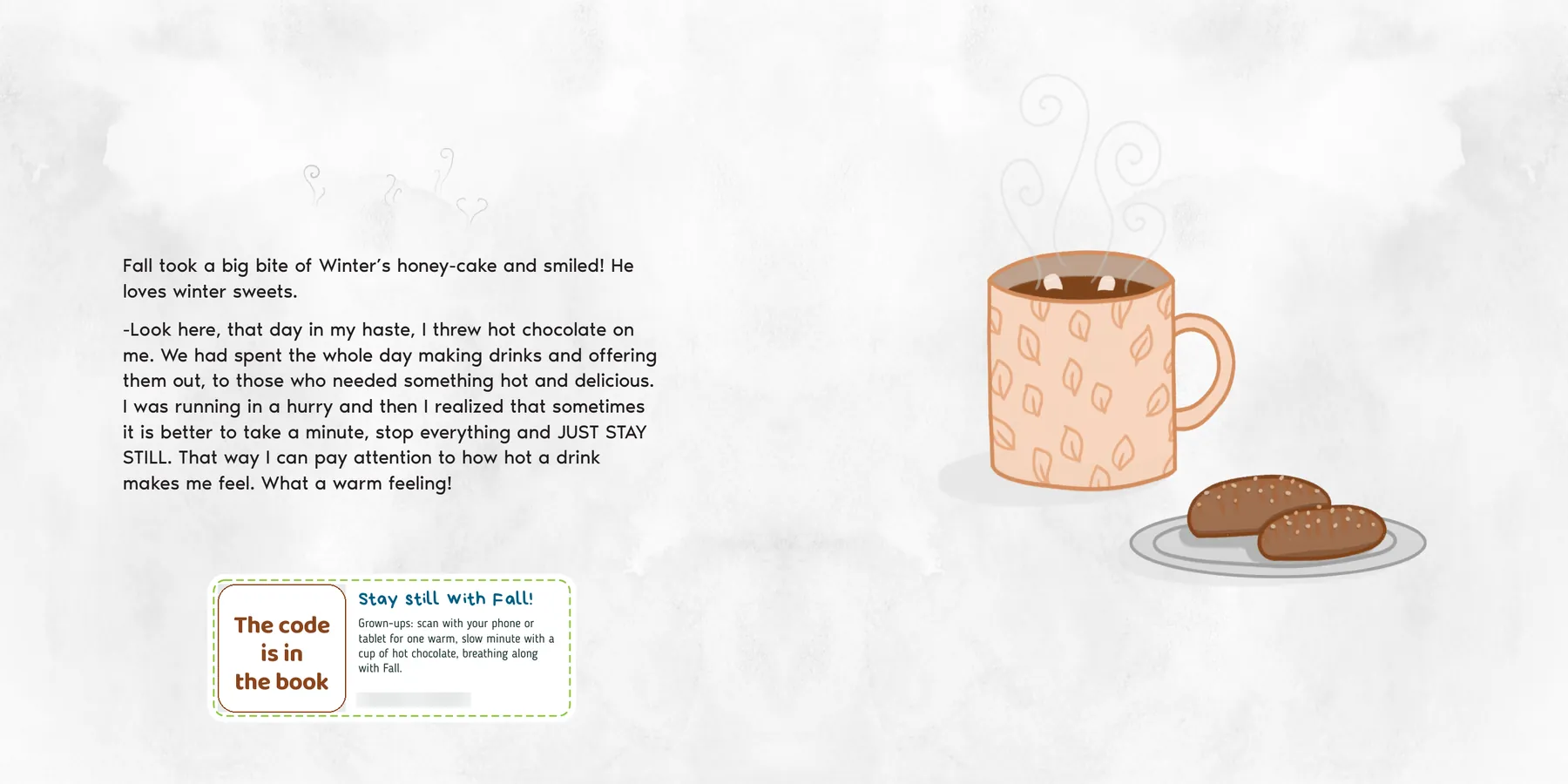 Inside Finding Gratitude: Fall's hot chocolate: take a minute, stop everything, and just stay still.