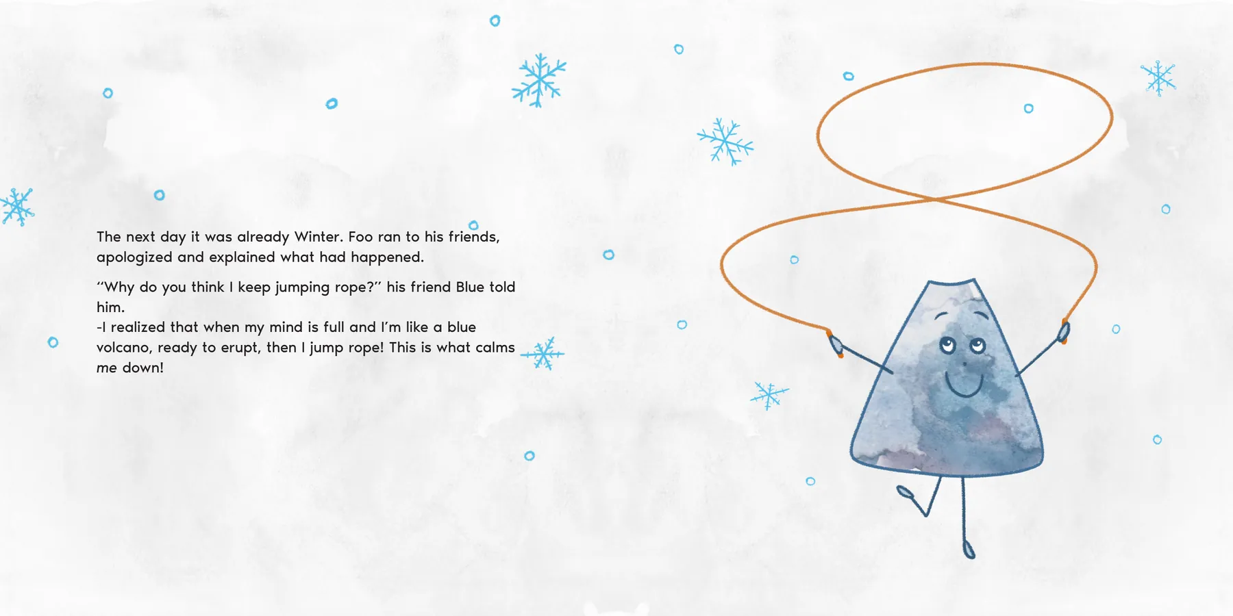 Inside Foo's Big Emotions: The next day, Blue tells Foo why he keeps jumping rope.