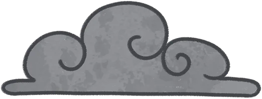 A big dark gray cloud.