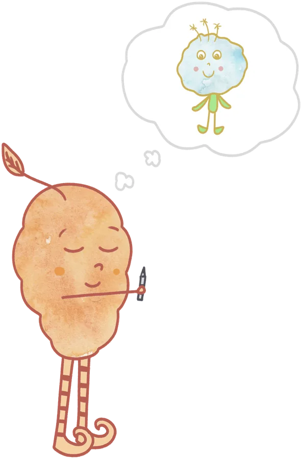 Fall from Finding Gratitude, eyes closed and a pencil in his hand, thinking of his friend Foo.