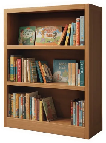 Bookshelf, a paper cut-out