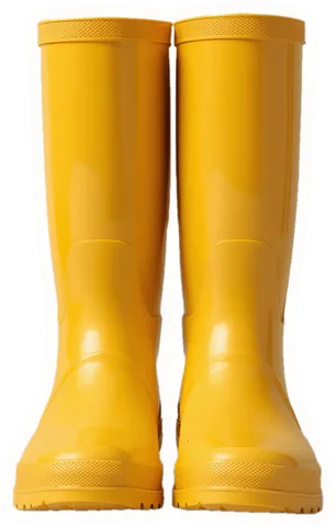 Rain boots, a paper cut-out