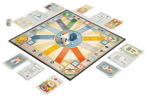 Board games, a paper cut-out