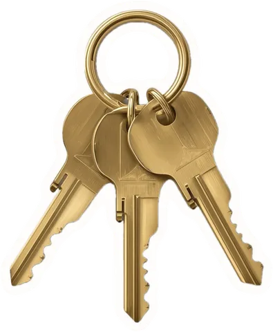 Keys, a paper cut-out