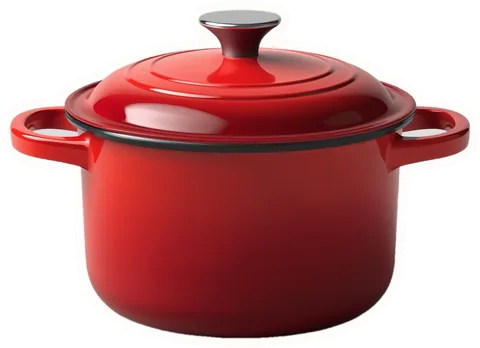 A pot in a low cupboard, a paper cut-out