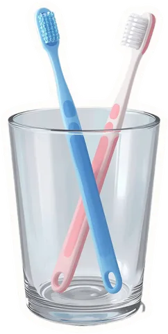 Toothbrush cup, a paper cut-out