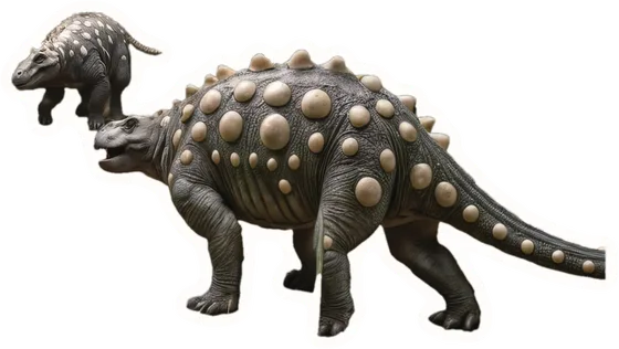 Ankylosaurus, a paper cut-out