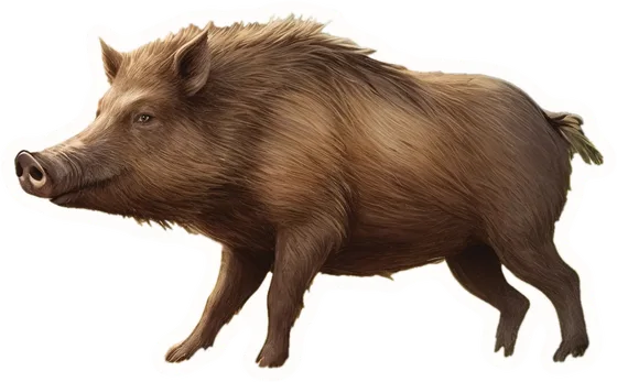 Wild boar, a paper cut-out