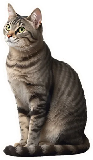 Cat, a paper cut-out