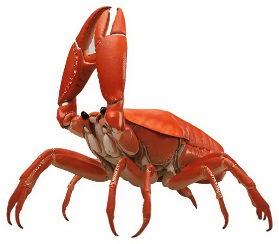 Crab, a paper cut-out