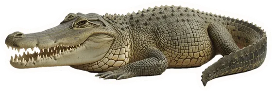 Crocodile, a paper cut-out