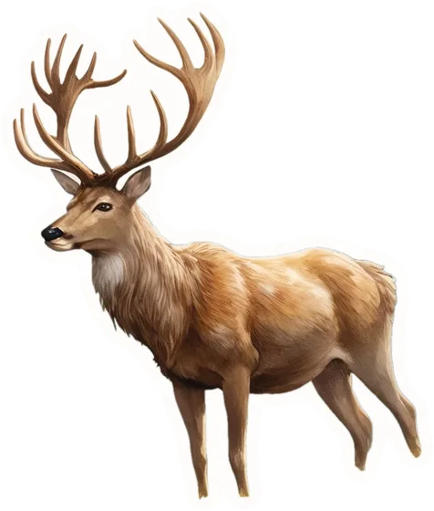 Deer, a paper cut-out