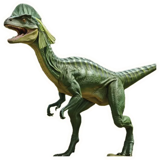 Dilophosaurus, a paper cut-out