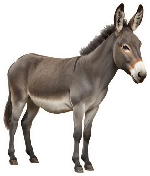 Donkey, a paper cut-out