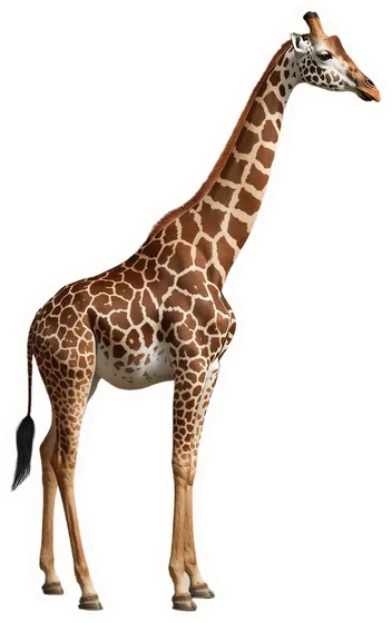 Giraffe, a paper cut-out