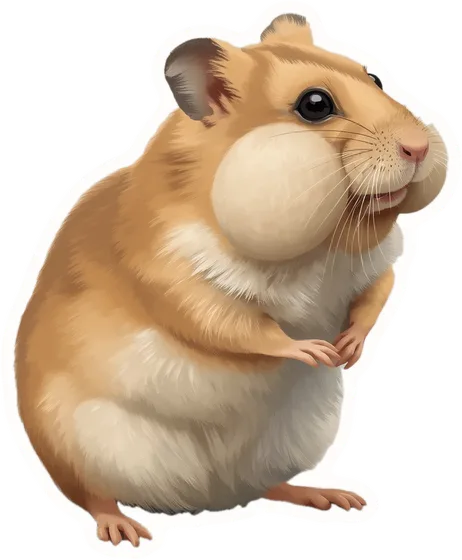 Hamster, a paper cut-out