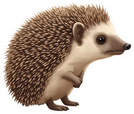 Hedgehog, a paper cut-out