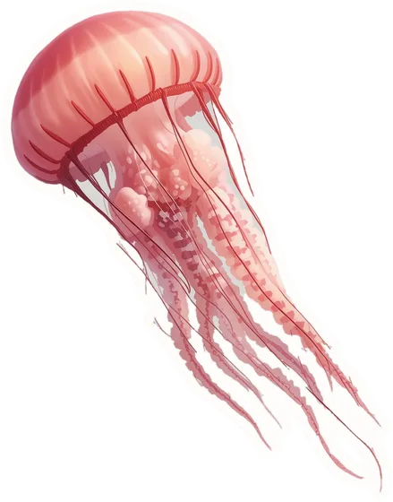 Jellyfish, a paper cut-out