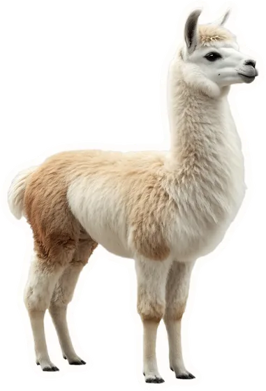 Llama, a paper cut-out