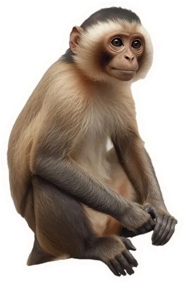Monkey, a paper cut-out