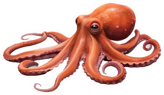 Octopus, a paper cut-out