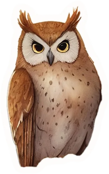 Owl, a paper cut-out