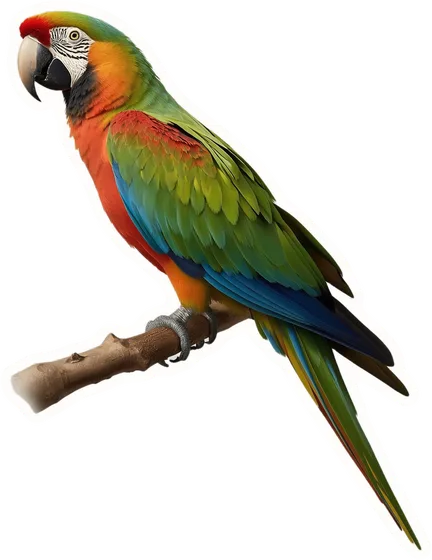 Parrot, a paper cut-out