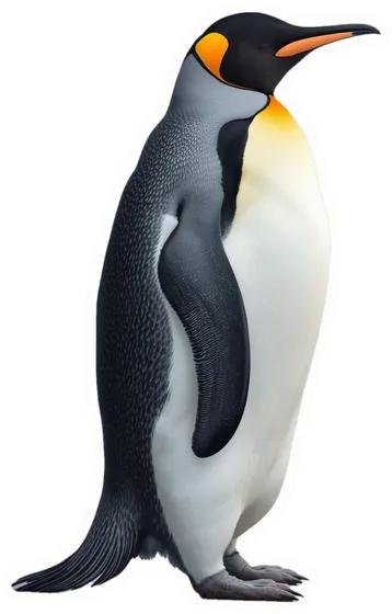 Penguin, a paper cut-out