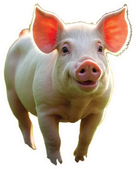 Pig, a paper cut-out