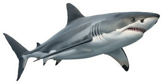 Shark, a paper cut-out