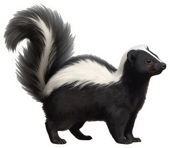 Skunk, a paper cut-out