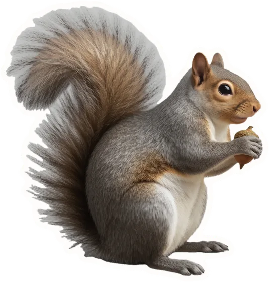 Squirrel, a paper cut-out