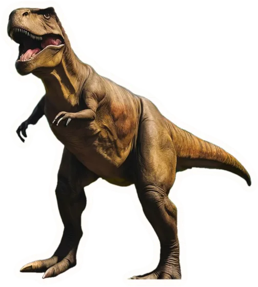 Tyrannosaurus rex, a paper cut-out