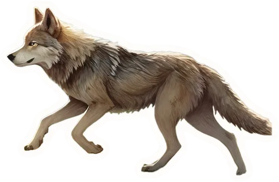 Wolf, a paper cut-out